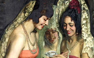 Adquieren en Argentina el cuadro ''Majas tomando café'', de Pedro Antonio Martínez