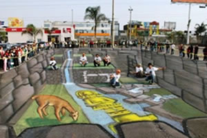 La pintura en 3D más grande del  mundo.